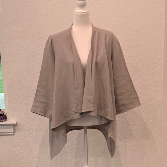 CutLoose Natural Linen Swing Jacket - Picture 1 of 4